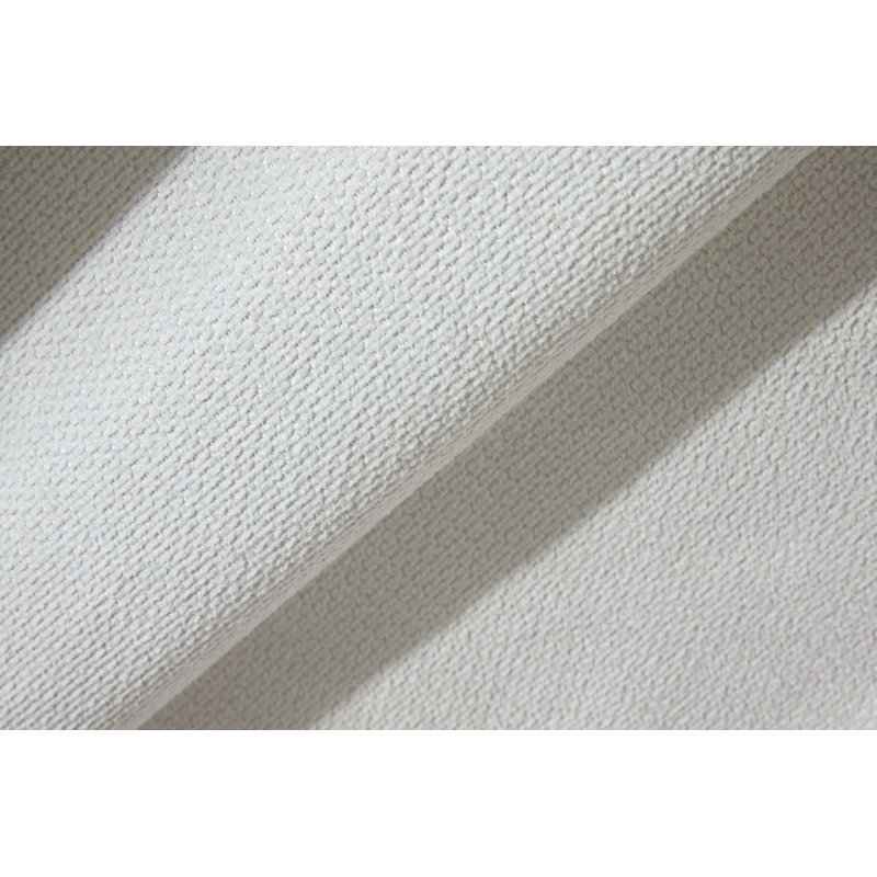 Grand lit tapissier Harper, sans sommier tapissier, Blanc, crème