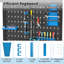 Tool Storage Workbench With Pegboard With 14 Hanging Accessories For Garage-107255697