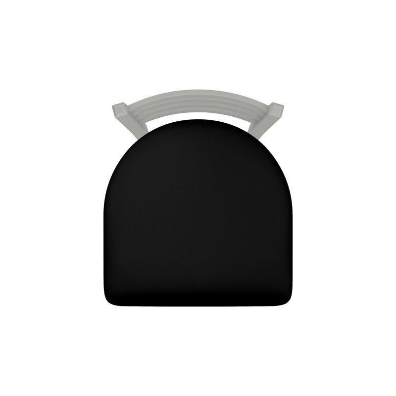 Fauteuil 400 Jackie, Vinyle - vinyle noir, Nickel anodisé