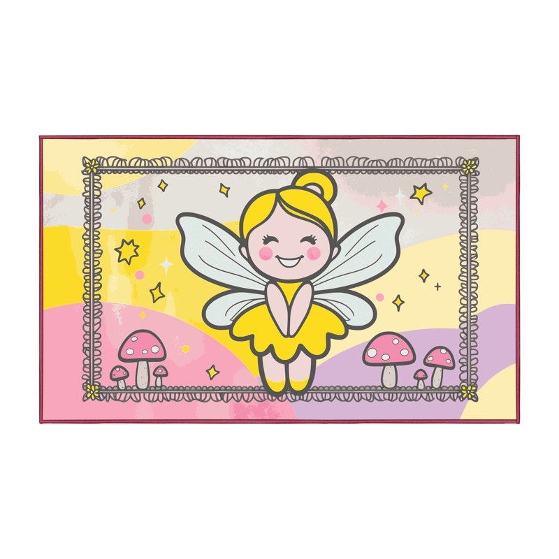 Tapis fantaisie Zoomie pour enfants Zoomie, Rectangulaire 2 pi x 3 pi