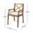 Outdoor Acacia Wood Patio Armchair,for Backyard, Poolside, Garden-958651354