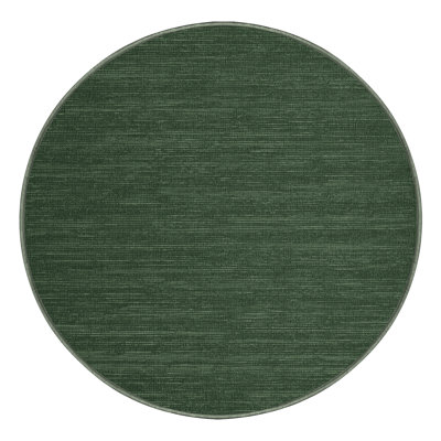 Machine Washable Solid Green Area Rug