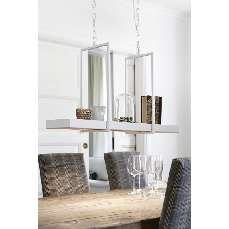 Lakefield 3 - Light LED Kitchen Island Pendant, White