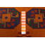 Tapis orange brûlé Ouzbek Kargahi 2 pi 8 po x 3 pi 11 po