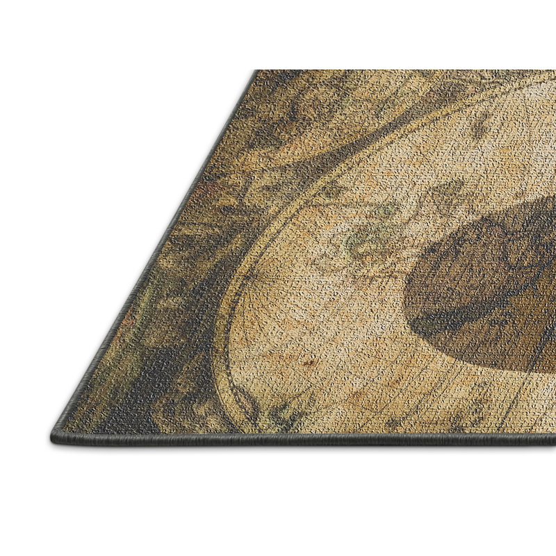 Carte et tapis brun Campus, Rectangle 2 pi x 5 pi