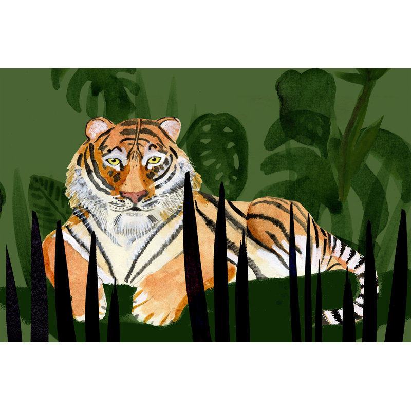 «Tiger Tiger II» par Alicia Ludwig, reproduction sur toile tendue, H 20 po x l 30 po