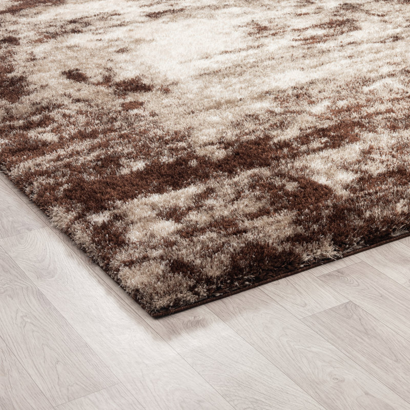 Losana Abstract Area Rug in Brown, Novelty 5'7" x 8'7"