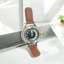 Traditional Numerical Metal Quartz Movement / Crystal Tabletop Clock Silver