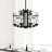 Maren 8 Light Black Chandelier, 26-Inch Modern Ceiling Light Fixture for Dining Room or Kitchen