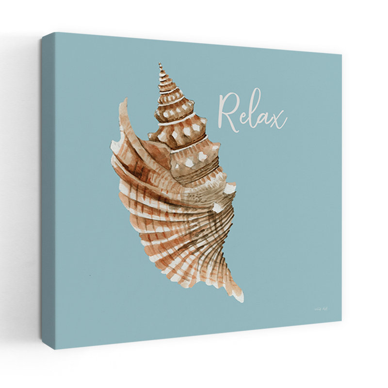 «Relax», coquillage abstrait, paysage côtier, art, H 36 po x l 36 po