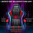 Inbox Zero Ergonomic Gaming Chair with Speakers RGB LED Lights and Massage-1861992257