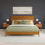 Lit plateforme en bois massif avec pied de lit assorti Ambrey-864761711-864761704