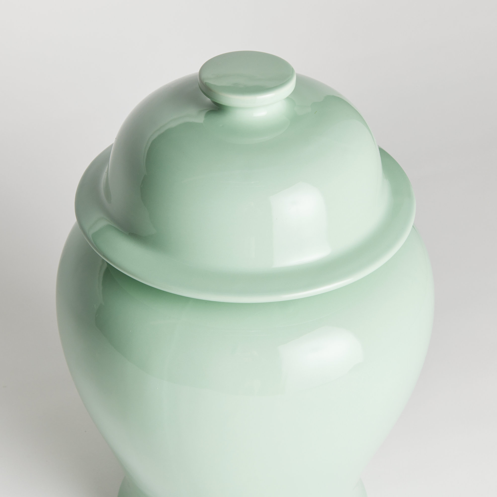 Ricki Ceramic Ginger Jar, 16.5", Green