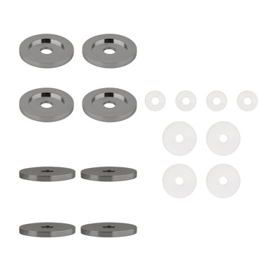 Brixwell WRK30CH Replacement Washers For Back To Back Solid Pull Handle 1-1/4" and 3/4" Washer Diameter Polished Chrome Finish