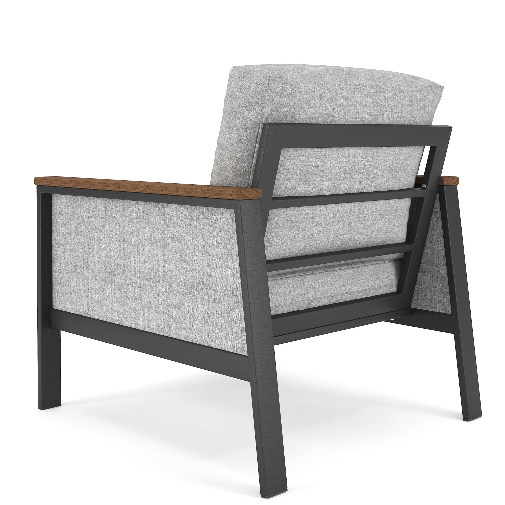 Townsend Metal Outdoor Lounge Chair with Sunbrella® Cushions, Canvas Granite