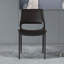 Chaise d'appoint noire à dossier solide (ensemble de 2)