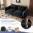Minarik 2-Seat Chenille Fabric Upholstered Round Arm Sectional Loveseat-1438684223