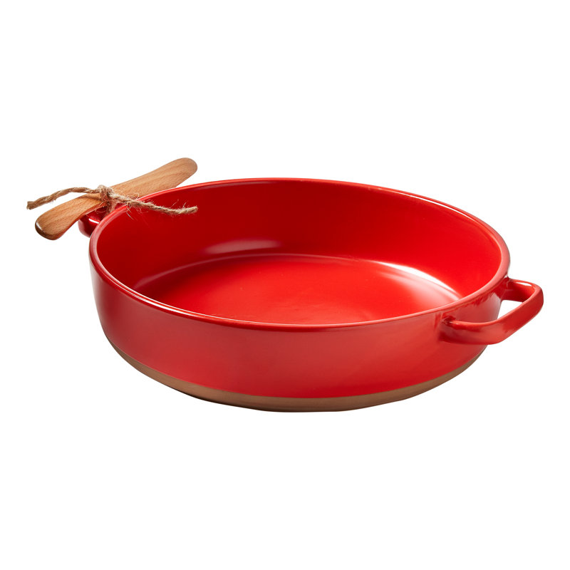 Stoneware Brie Baker with Spreader
