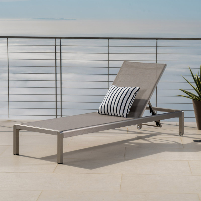 CHAISE CAPE CORAL KD CHAISE, Gris/argent, 1