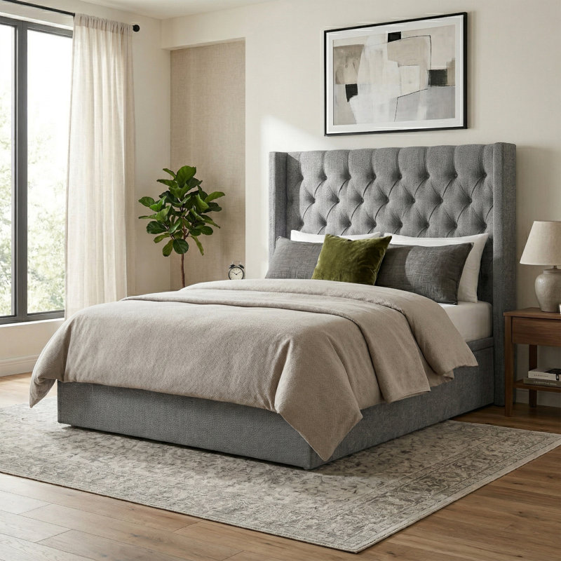 Conti Bed, Kingsize (5'), Grey