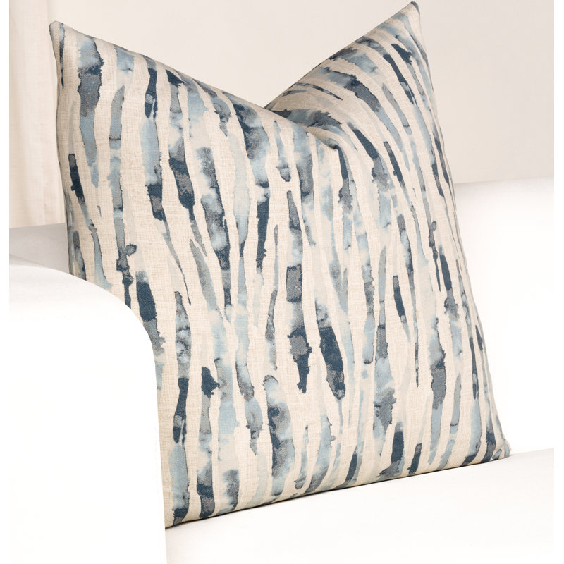 Magnolia Home Fashions Misty Spa Accent Pillow, Polyester, 20"H x 20"W, Blue Striped