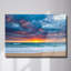 Plage, coucher de soleil, verre trempé, art mural de style naturel-1274310543