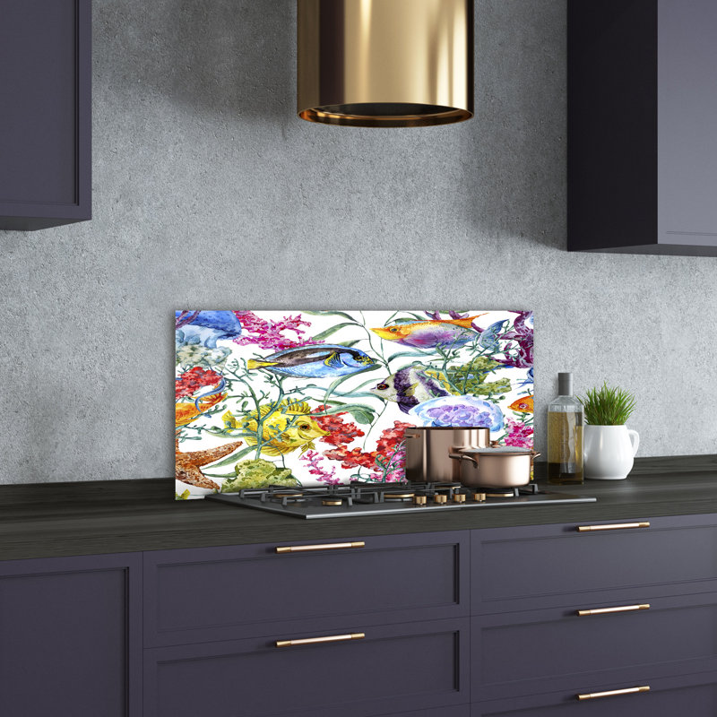 Piara 50cm W x 100cm L Glass Peel and Stick Panel