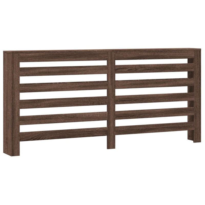 Extra Large Radiator Cover, Brown Oak, 175 x 20 x 82 cm, Horizontal Slats