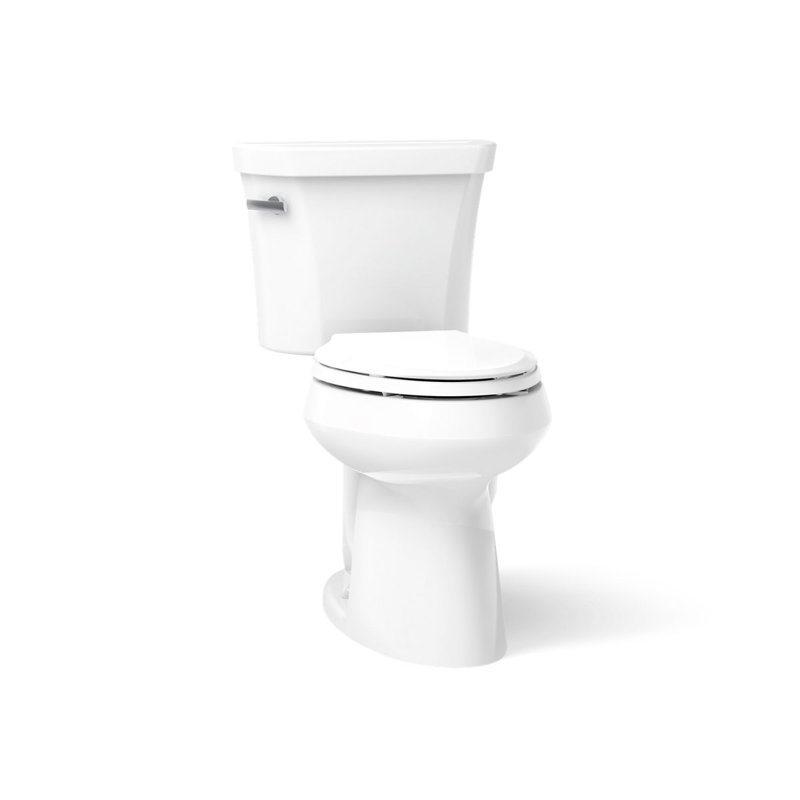 Highline™ 1.6 GPF Elongated Two-Piece Toilet (Seat Not Included), White, Left-Hand