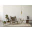 Houkime Tencel Striped Area Rug in Beige