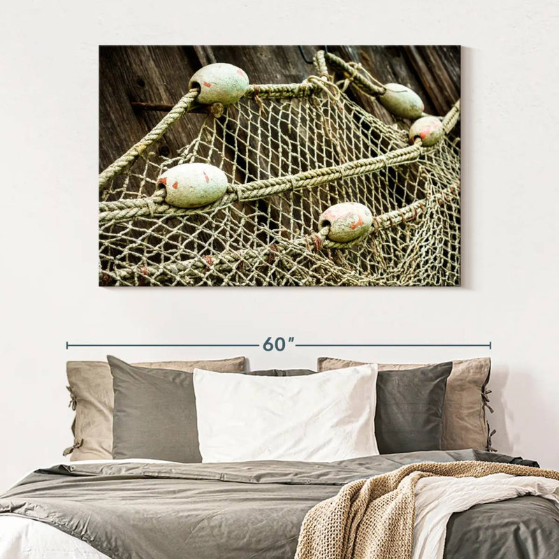 Filet de pêche Senne à bord, H 34 po x l 51 po