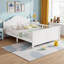 Lit simple / double à profil bas avec rails de sécurité amovibles, espace de rangement et tête de lit - Conception convertible pour les enfants en pleine croissance-220060672-220060675