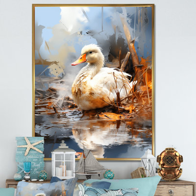 Misty Marsh Duck I - Art mural animal canard