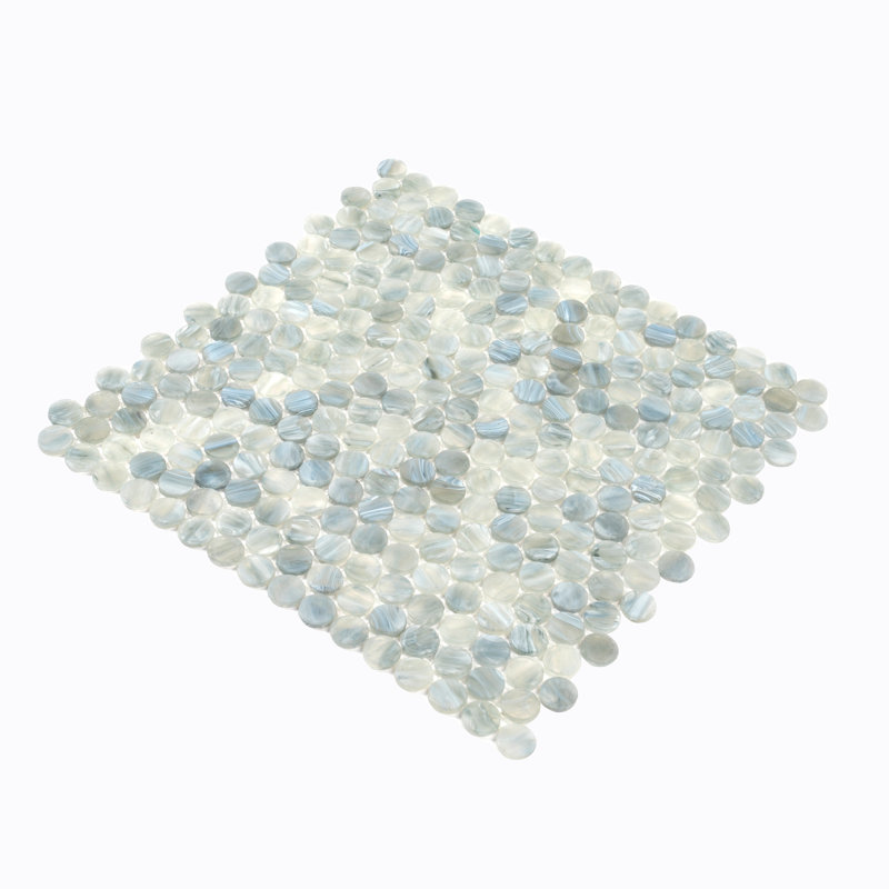 12" x 12" Glass Penny Round Mosaic Wall & Floor Tile