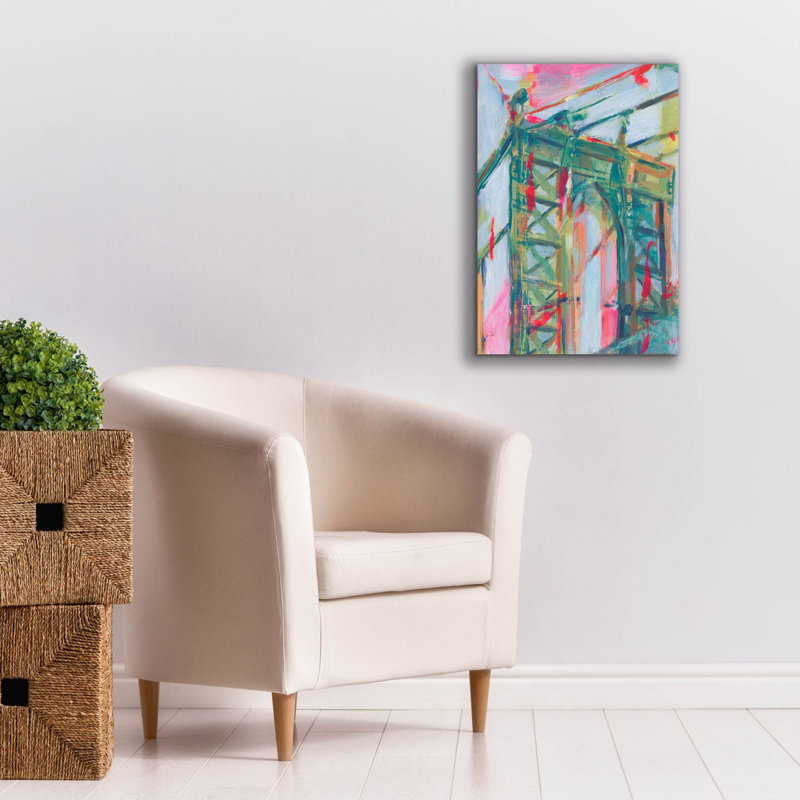 «Graffiti Bridge 1» par Ethan Harper, art mural sur toile, H 26 po x l 18 po