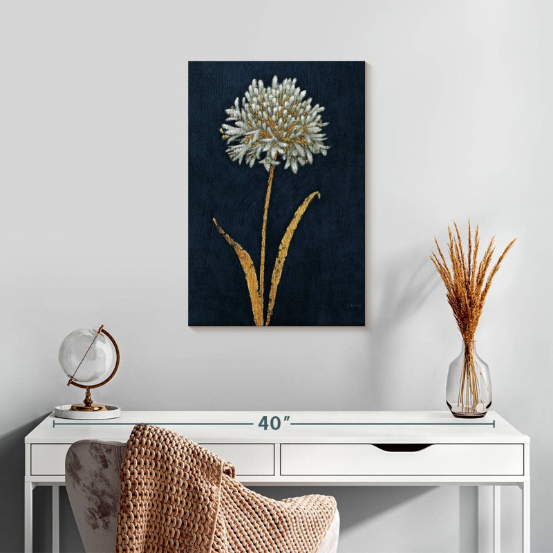 Harnek Shimmering Summer I Indigo Crop, 24" H x 16" W