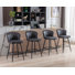 Tabouret de bar rembourré avec repose-pieds