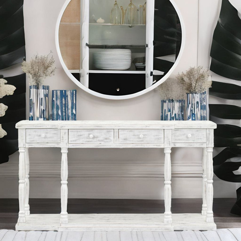 Buncombe 63'' Console Table, White