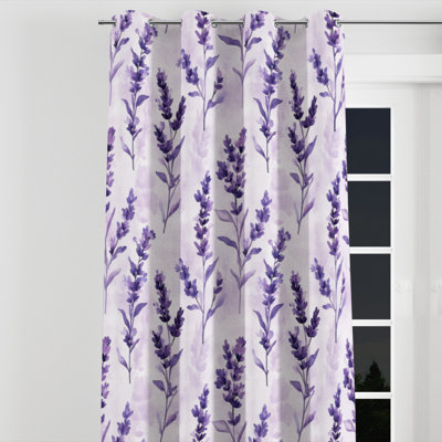 Girls Calming Florals Window curtains - Serene Baldassarre Grommet Curtain - 1 Panel