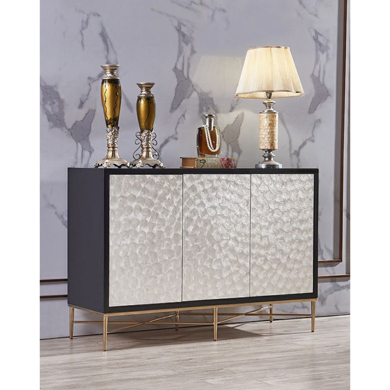 Light Luxury Shell-Door Accent Cabinet