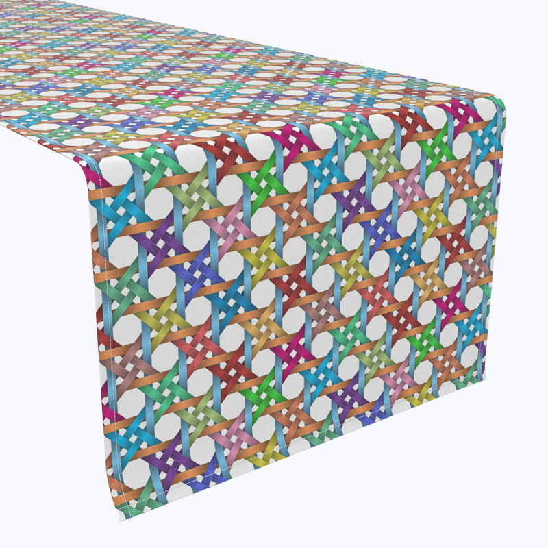 Wallick Geometric Table Runner, 108" x 14"