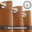 Luxury Plain 100% Blackout Curtains 2 Panel Eyelet Room Curtain-1658689367-1658689365