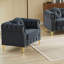 Canapé Chesterfield en velours avec coussins ronds-729648162