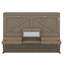 Grand lit escamotable mural: armoire pliable, rangement, bureau de coiffeuse, miroir central et 2 tiroirs latéraux-2136653682