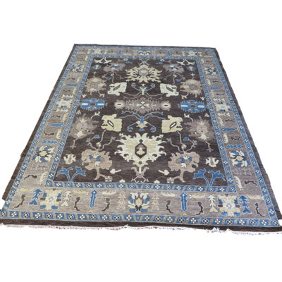 Tapis unique brun de 12 pi 1 po x 14 pi 10 po
