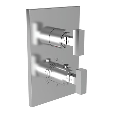 Skylar 1/2" Square Thermostatic Trim Plate With Handle