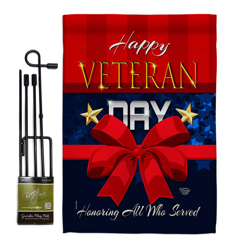Double Sided 18.5'' H x 13'' W Polyester Flag Set