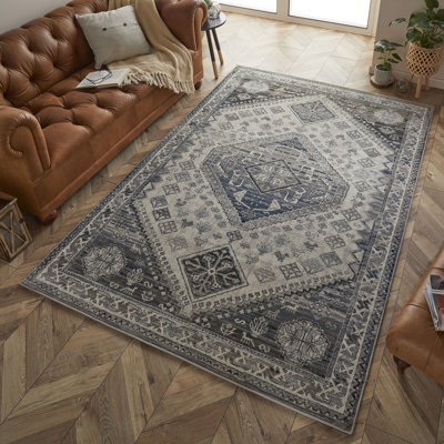 Polypropelene Blue Rug