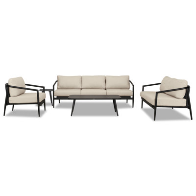 Delaine 5 Piece Sunbrella Sofa Seating Group with Sunbrella Cushions -  Joss & Main, 2C9DA442A4CA44648934AC55E84A46FB