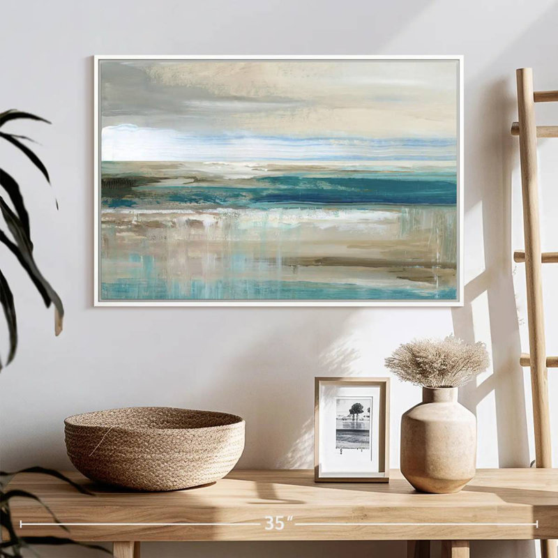 Mer de Kofi, Cadre flottant blanc, 25 po x 17 po